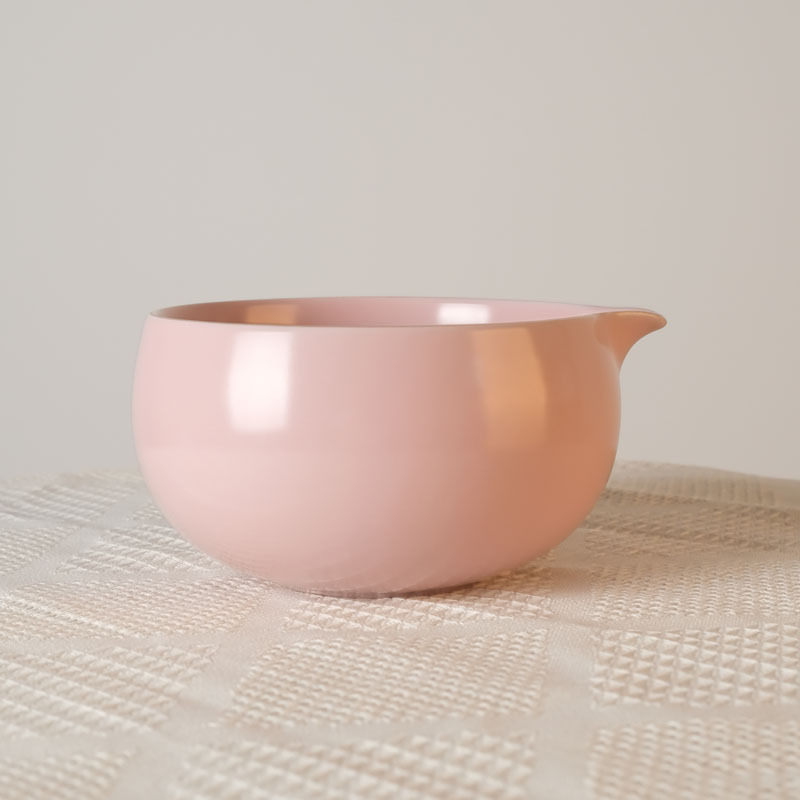 Tazón de matcha rosa