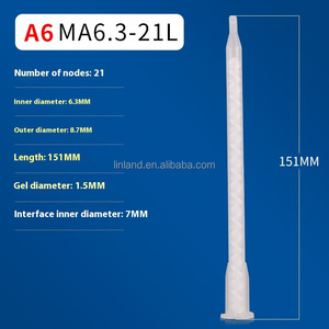 Bir dizi 6.3-21L statik mikser veya epoksi reçine mikser epoksiler Bayonet POM malzeme karıştırma tüpü - Product Image 6