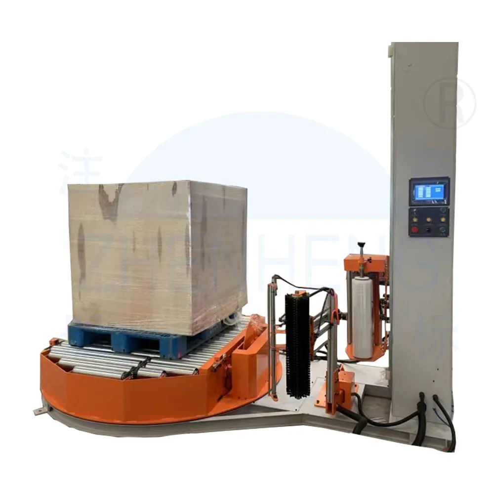 Halbautomatische Vor-Strang-Pallettenschließmaschine Kunststoff halbautomatischer Karton-Schwenktor automatische Verpackung Palette-Schließmaschine