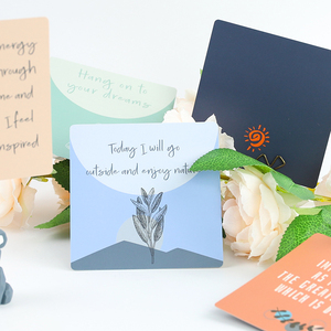 39 Inspirational Motivational Positive Actions Mindfulnes Affirmation Cards for Woman Custom Color Accepted Paper Customized OEM