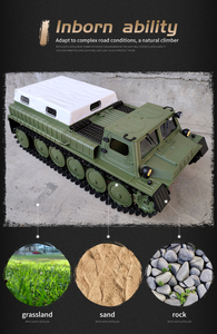 Yeni WPL E1 E-1 RC tankı 1/16 oyuncak 2.4G 4WD paletli paletli askeri uzaktan kumanda araba GAZ-71 araç oyuncak noel - Product Image 4