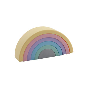 Colourful Silicone <strong>Rainbow</strong> Stacker Nesting <strong>Rainbow</strong> Learning Set Kids Silicone Stacking Toy - Product Image 5