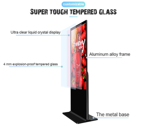 Qunmao LCD 32 pulgadas de pie Sinage Digital y pantalla reproductor de vídeo 4K publicidad Android Wifi tótem interior interactivo - Product Image 5