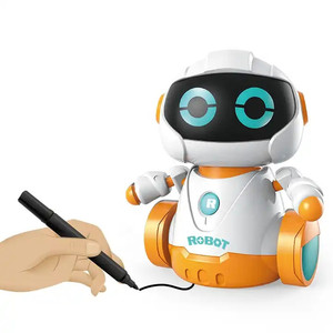 Очень дешевые программируемые умные игрушки-роботы следят за радиоуправляемым роботом с функцией танцев