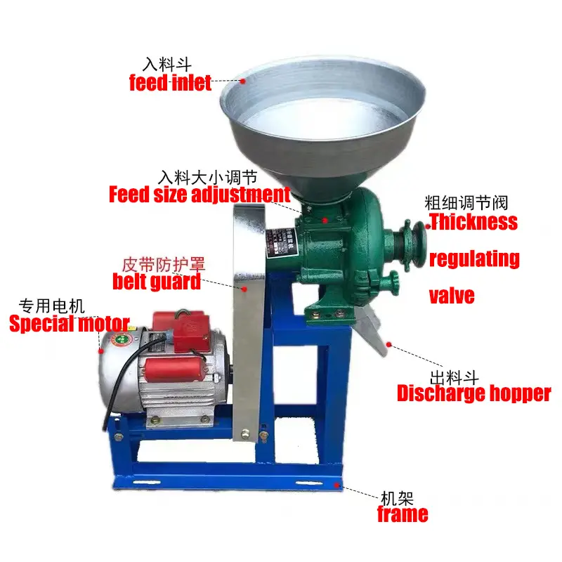 Molinillo multiusos Sheng Jia 9FC/máquina de pulir polvo de soja molinos de disco dentado refrigerados por aire precio más bajo