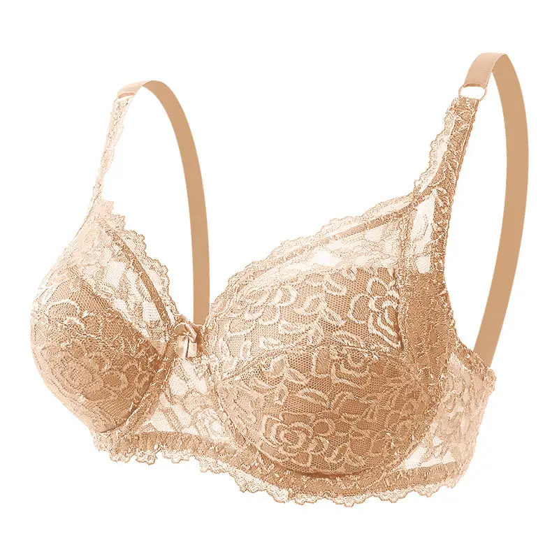 Lacy Cd Plus Size Bra Lencería Ajuste Push-Up Sujetador cómodo para mujeres Hot Sexy Boobs In Bra Mujer Ropa interior Sexy