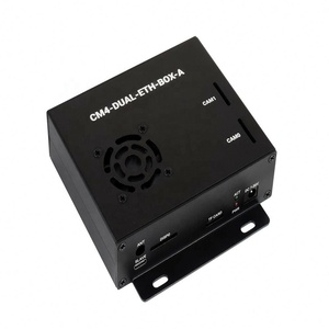 Dual Gigabit Ethernet Mini-Computer basierend auf Raspberry Pi Compute Modul 4 (NICHT enthalten), Metall gehäuse, mit Lüfter
