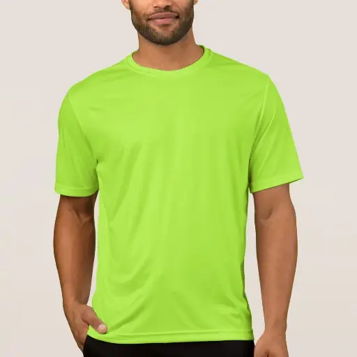 Camiseta de segurança simples amarelo laranja verde