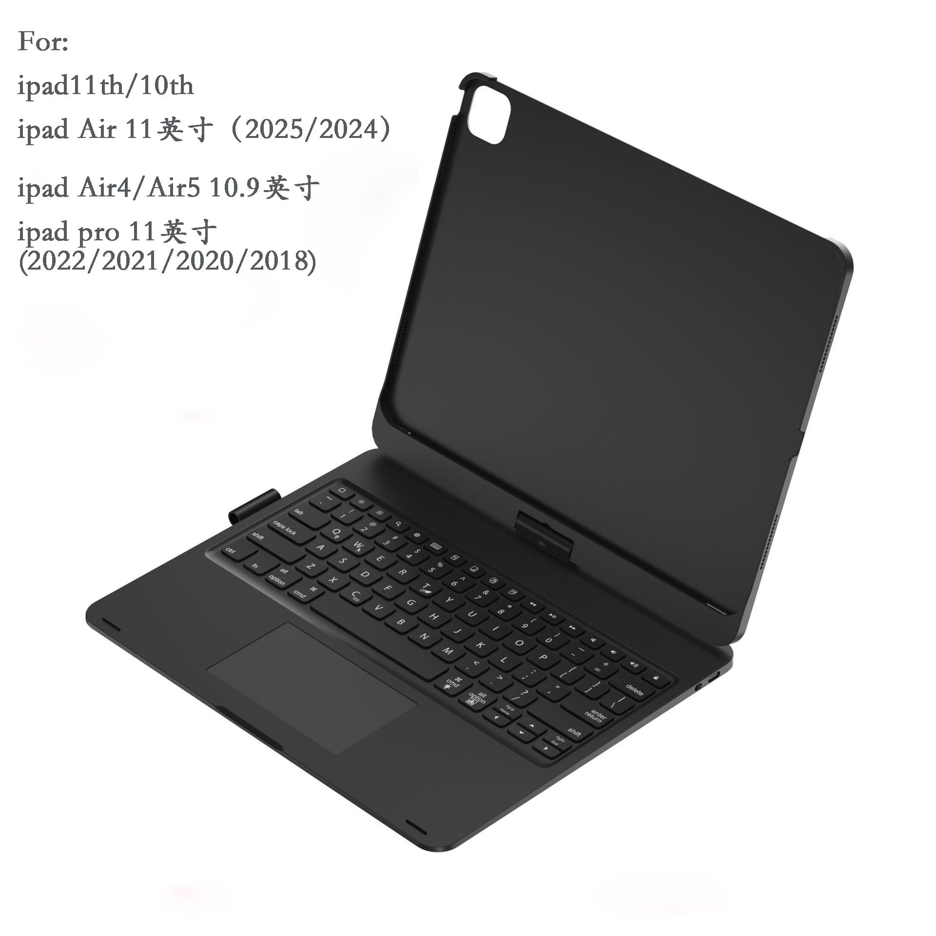 สำหรับ A16 iPad รุ่นที่ 11 ขนาด 11 นิ้ว และรุ่นที่ 10 ขนาด 10.9 นิ้ว สีดำ