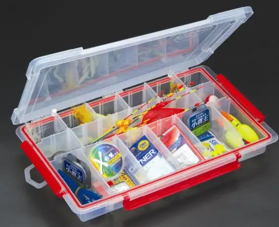 MEIJIA Fabriek Export Transparante Multi-Functionele 386x228x55mm Draagbare Plastic Tool Box Tool Case Voor vissen Producten