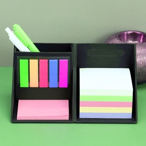 Bloc de notas adhesivo personalizado para escritorio de oficina Cute Mini Sticky Notes blocs de notas conjunto para hacer lista con portalápices - Product Image 5