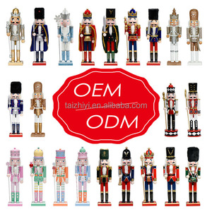 38cm quần áo kẻ sọc lễ hội trang trí bằng gỗ nutcracker cho món quà lễ hội - Product Image 5