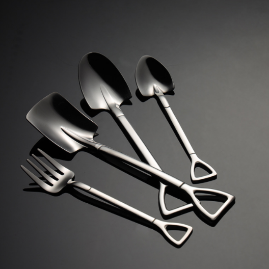 2021 new 304 stainless steel fork mini yogurt ice cream honey fruit salad dessert fork spoon set