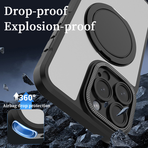 Fabrika saydam darbeye dayanıklı güçlü manyetik braket 360 derece dönebilir telefon iPhone için kılıf 16 cep telefonu kabuk - Product Image 2