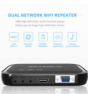 Mini tam HD1080p H.264 MKV HDD medya oynatıcı merkezi HD/AV/VGA/USB/SD/MMC uzaktan kumanda ile - Product Image 6