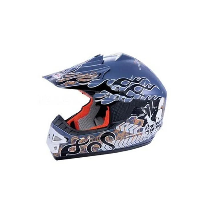 Fashion new product custom flame printing off-road motorcycle safety helmet