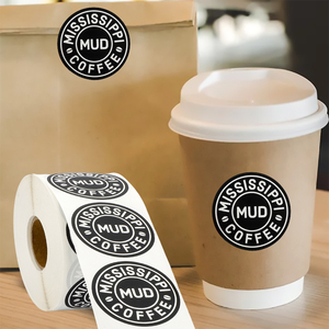สติกเกอร์ฉลากถุงกาแฟสำหรับถ้วยกาแฟผลิตภัณฑ์อาหารพิมพ์โลโก้ตามสั่งยี่ห้อออกแบบได้ตามที่ต้องการ - Product Image 2
