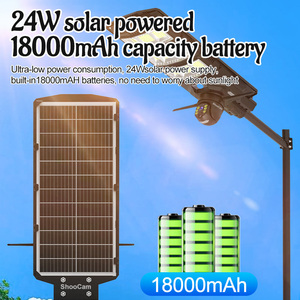 2 In 1 güneş sokak işık 4g kamera 3mp düşük güç Ptz su geçirmez iki yönlü interkom 24w 18ah pil ile Pir açık güvenlik kamerası - Product Image 3