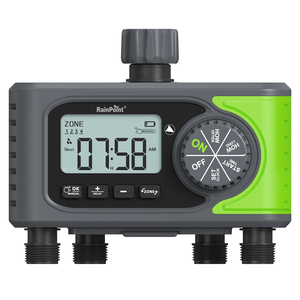 4-Zonen-Digital-Wasser-<span class=keywords><strong>Timer</strong></span> 4 Auslass Wasser-<span class=keywords><strong>Timer</strong></span>-Schlauch Wasser bewässerungs system für die automatische Bewässerung im Hausgarten