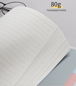 A5 60 fogli sciolto foglia notebook con separatore di plastica e ferro morsetto legante e corda elastica per la scuola e ufficio forniture - Product Image 4