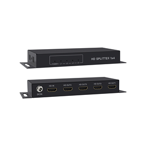 Ultra Wide 1x4 for <strong>HDMI</strong> Video <strong>Splitter</strong> 5-36V Power Supply 4K30Hz Special Car Video Converter with 1 <strong>Input</strong> and 4 <strong>Outputs</strong>