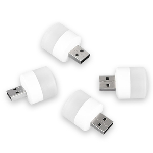 USB插头灯电脑移动电源充电USB灯发光二极管小圆夜灯 - Product Image 1