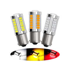 หลอดไฟเลี้ยวสำหรับรถยนต์ LED 1157 1156 33 SMD 5630ไฟท้ายเบรกหลังรถยนต์หลอดไฟ LED DC 12V - Product Image 1