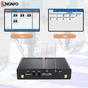 N2830 Fanless Micro Industrial <strong>Computer</strong> Desktop PC Dual LAN Win10 Mini PC