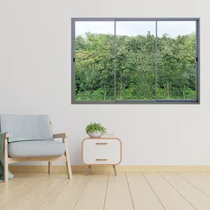 2025 Modern Style Sound-Proof Aluminum Sliding <strong>Window</strong> for Home New Design with Horizontal Opening Pattern for Kitchen Bathroom - Product Image 1