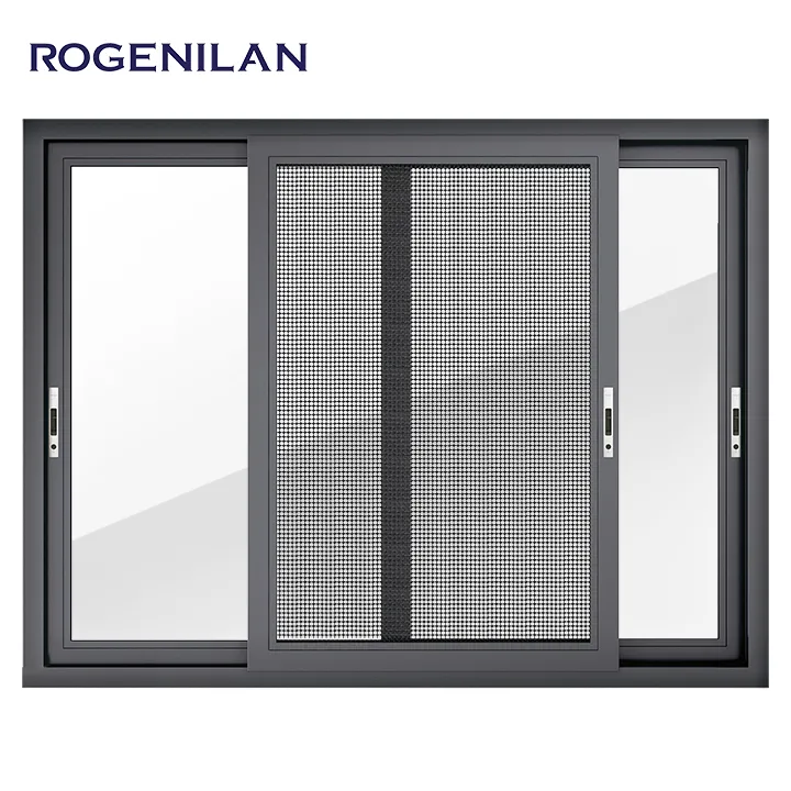 ROGENILAN, вертикальная цена, бескаркасные раздвижные алюминиевые двери и окна серии 100