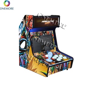 ミニテーブルトップアーケードゲーム機、10.1インチバートップアーケードキャビネット、LEDボタン付き10000水平ゲーム - Product Image 2