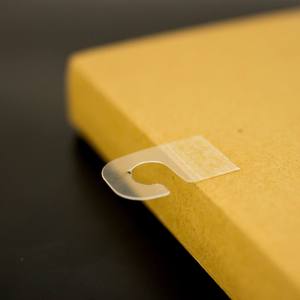 Nhựa Tự Dính Treo Tab Euro Lỗ Rõ Ràng J Móc Bán Lẻ Hiển Thị Nhiệm Vụ Nặng Nề Dính Hàng Hóa Siêu Thị Gấp lên Khe Cắm - Product Image 1