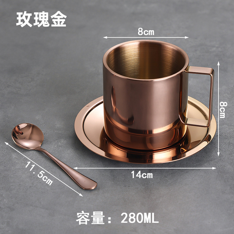 250ml European-style coffee cup (rose gold)