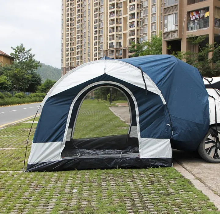 Kamp için SUV çadır eki-6-8 kişi uyku kapasitesine kadar, araba çadırı Rainfly ve saklama çantası, evrensel uyum, 8 'içerir