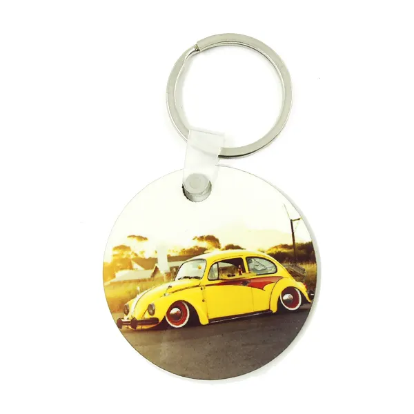 Sublimation MDF Key Chain Round Different shapes hardboard key ring with imprint photo DIY gift