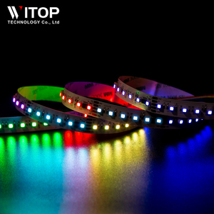 DMX512RGB 96leds 24V สีวิเศษไฟ LED Strip น้ําวิ่งโปรแกรมที่อยู่ LED Strip สําหรับวิศวกรรมบาร์ดิสโก้