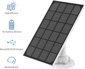 3 Вт, комплект солнечных панелей CCTV, разъем Micro USB, легкий штекер для IP-освещения, уличная камера, зарядка аккумулятора, Micro USB - Product Image 4