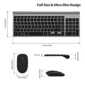 OEM 104 Teclas Teclado Inalámbrico Y Ratón Combos Mini Teclado Y Ratón Para Juegos Móviles