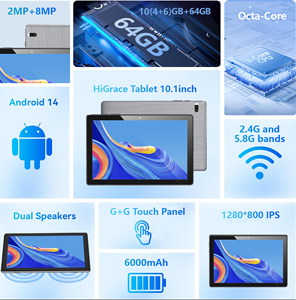 Pantalla de 10,1 pulgadas Android 15 OS Tablet Modo WiFi Octa Core 1,8 GHz Procesador WiFi6 4GB RAM 64GB ROM OEM ODM Soporte personalizable - Product Image 5