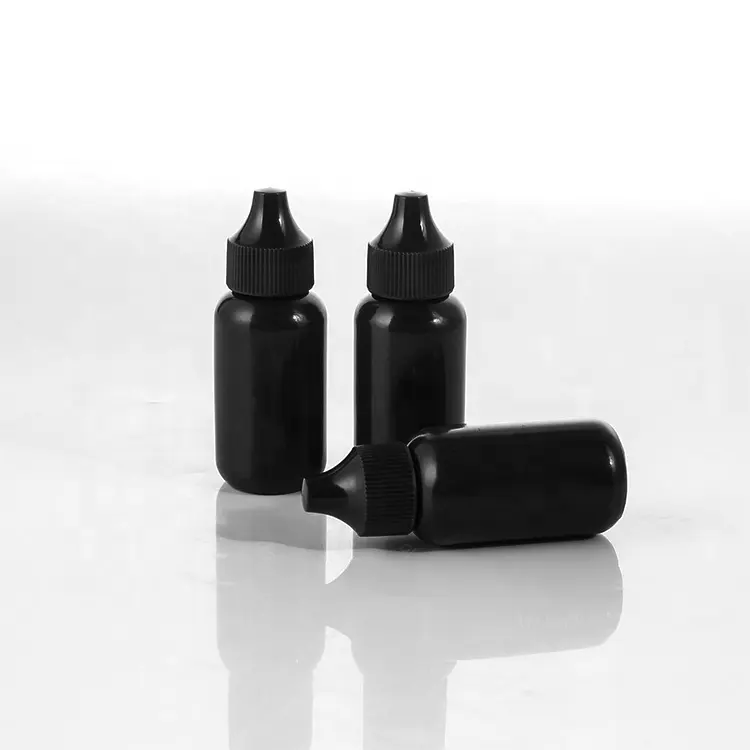 LDPEブラックドロッパーボトル30ml60ml120MLプラスチックスクイーズ可能液体ドロッパープラスチックボトル薬用化粧品