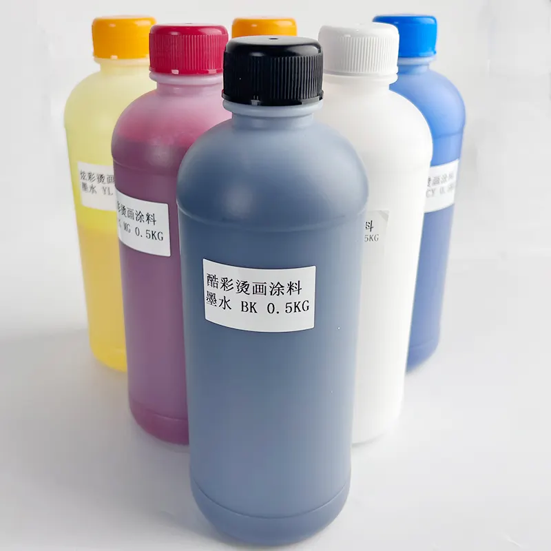 Fabrik preis wasser basierte weiße DTF-Tinte 1000ml DTF-Pigment-Wärmeübertragungs-Haustier film tinte Textildruck DTF-Tinte für epson l805