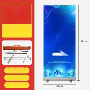 Thân thiện với môi hiển thị trong nhà <span class=keywords><strong>Roll</strong></span>-<span class=keywords><strong>up</strong></span> biểu ngữ đứng xách tay có thể thu vào khung nhôm bán buôn cho quảng cáo khuyến mãi - Product Image 4