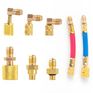 House Hold Hvac Ar Condicionado & Geladeira Carregamento De Flúor Adaptador De Acoplador Rápido Refrigeração Converter Conector Com Mangueira