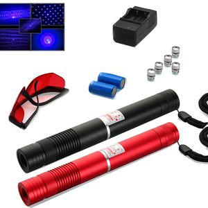 Alloggiamento in alluminio B008 portatile portatile a lungo raggio puntatore Laser luce blu con tutto il Kit - Product Image 1