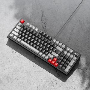 T50 Mechanical USB Wired <strong>Keyboard</strong> 97 <strong>Keys</strong> Green Axis <strong>Light</strong> with Knob Office Gaming <strong>Computer</strong> Color <strong>Keyboard</strong> Mechanical <strong>Keyboard</strong> - Product Image 2
