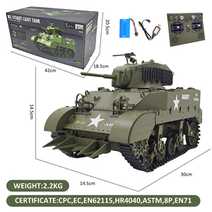 2.4ghz G2080 1/16 ölçekli simülasyon duman cihazı uzaktan kumandalı Tank Modle oyuncak M5a1 hafif Rc tankları - Product Image 6