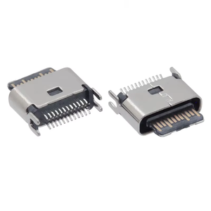 板锁USB 3.1 C型母24针全功能测试插座垂直USB C插座连接器，用于快速充电 - Product Image 1