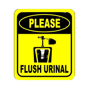 10*7 Custom High Quality Wasserdicht Bitte spülen Urinal Lustige Toilette Badezimmer Aluminium Composite Zeichen - Product Image 2