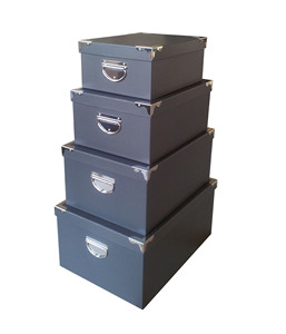 Scatole di cartone classiche con coperchi rettangolo annidato 4 pz set regalo - Product Image 3