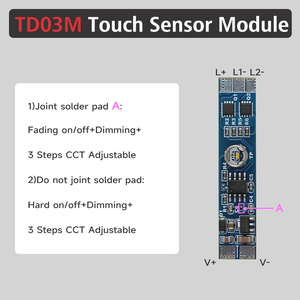 DC12V/24Vスマート埋め込みLED調光器8A 96W 192W明るさメモリ & パワーオフメモリタッチセンサースイッチLEDライト用 - Product Image 3